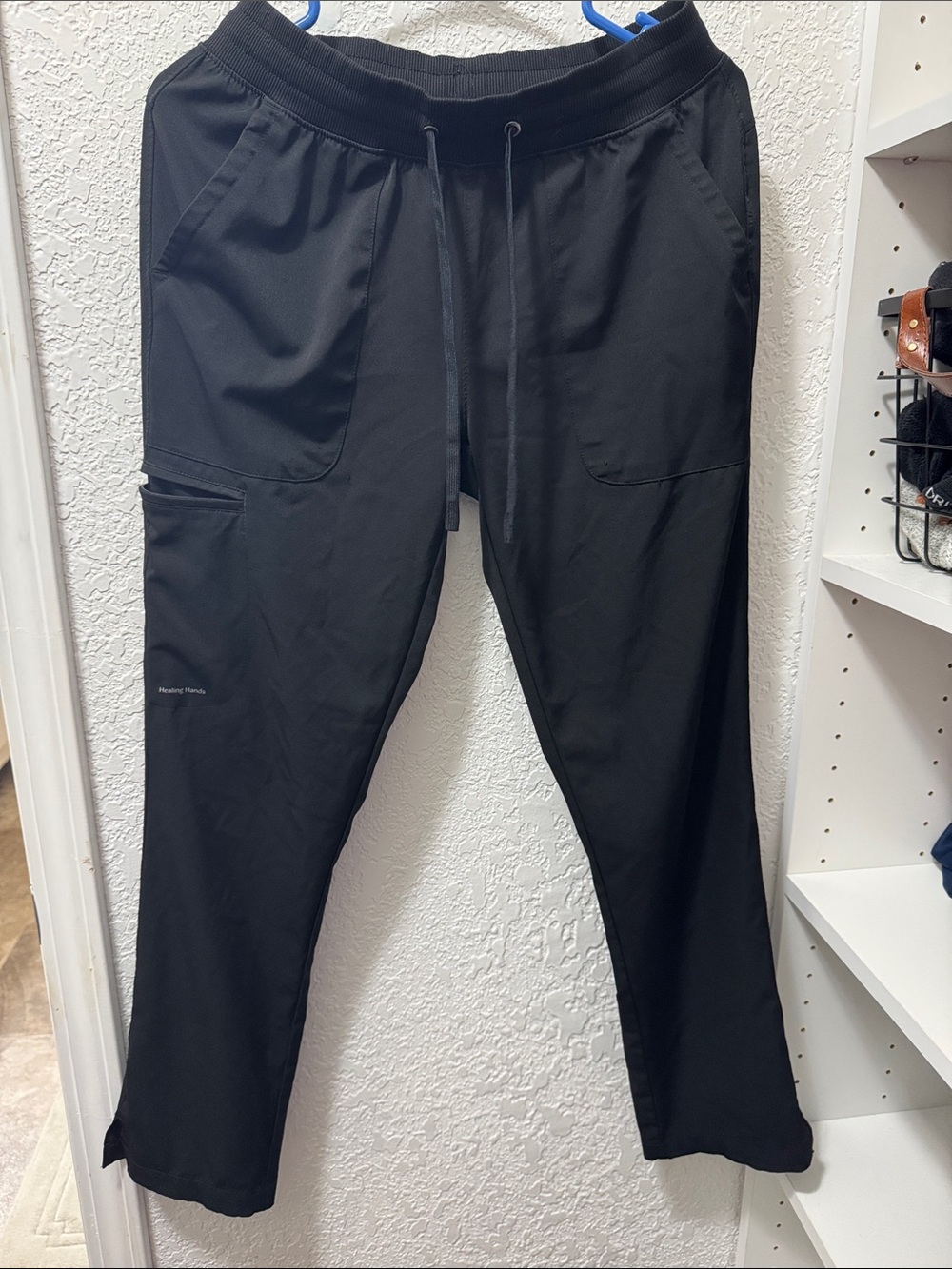 Women’s Healing Hands Black Scrub Pants